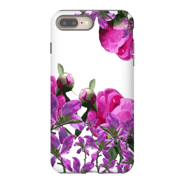iPhone 8 plus StrongFit Hiding Pink Flowers by Zala Farah