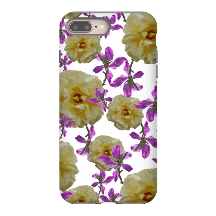 iPhone 8 plus StrongFit Flowers + Purple Vines by Zala Farah