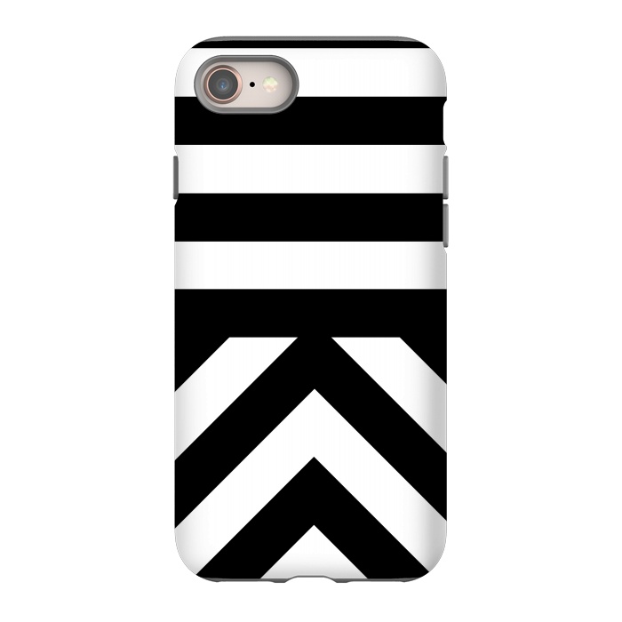 iPhone 8 StrongFit Black Stripes by Caitlin Workman