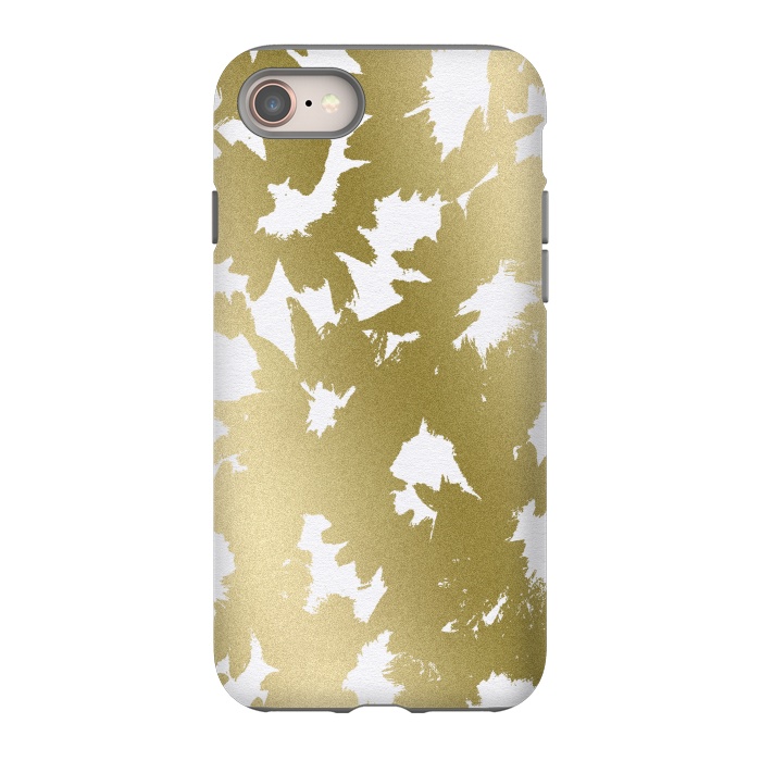iPhone 8 StrongFit Gold Floral by Caitlin Workman