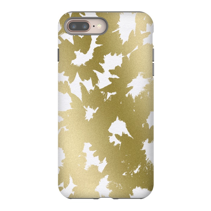 iPhone 8 plus StrongFit Gold Floral by Caitlin Workman