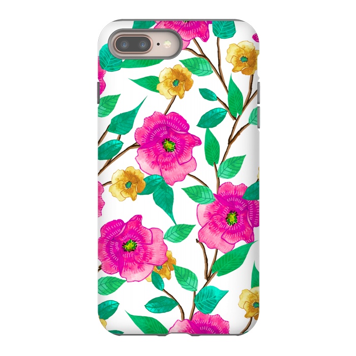iPhone 8 plus StrongFit Floral Forever by Uma Prabhakar Gokhale