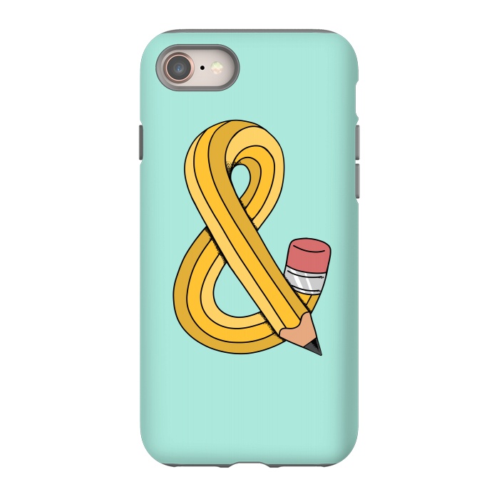 iPhone 8 StrongFit Ampersand Pencil Green by Coffee Man