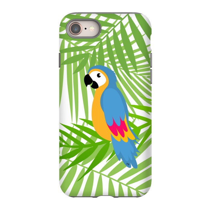 iPhone 8 StrongFit Cute colourful parrot by Martina