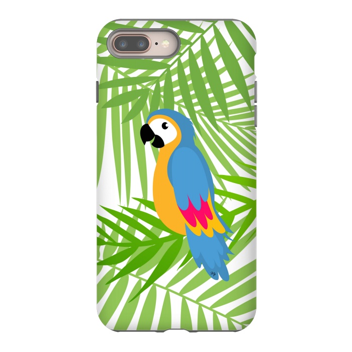 iPhone 8 plus StrongFit Cute colourful parrot by Martina