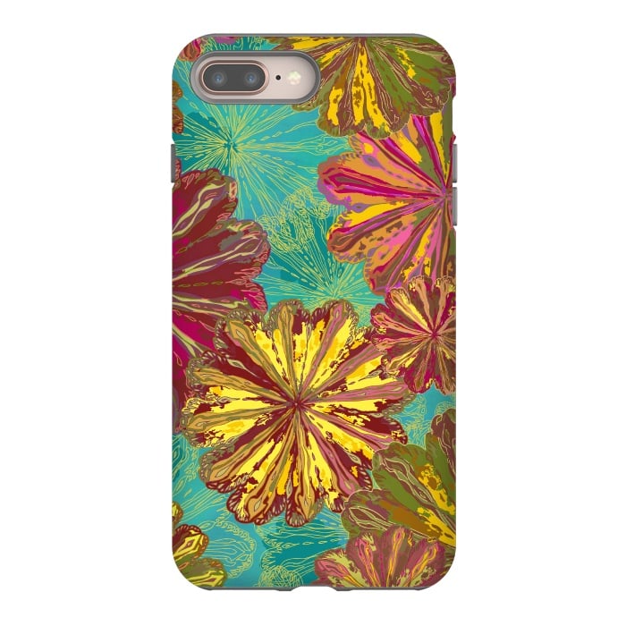 iPhone 8 plus StrongFit Poppytops by Lotti Brown