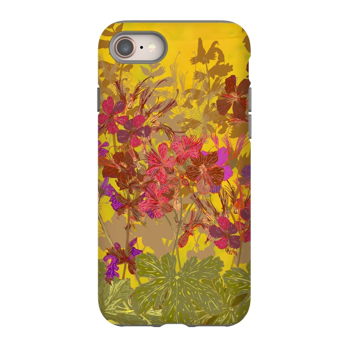 iPhone 8 StrongFit A Day in the Sun - Geraniums by Lotti Brown