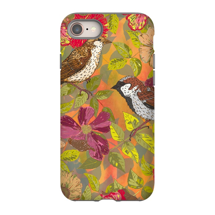 iPhone 8 StrongFit Sparrow and Wild Rose by Lotti Brown