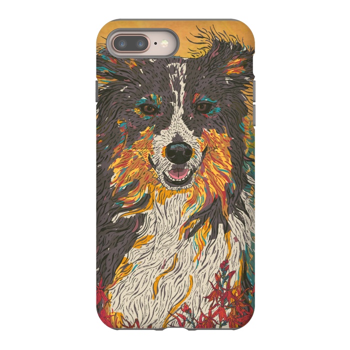 iPhone 8 plus StrongFit Border Collie by Lotti Brown