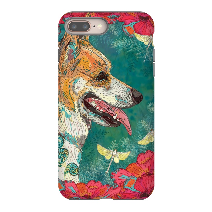 iPhone 8 plus StrongFit Corgi and Fairies by Lotti Brown