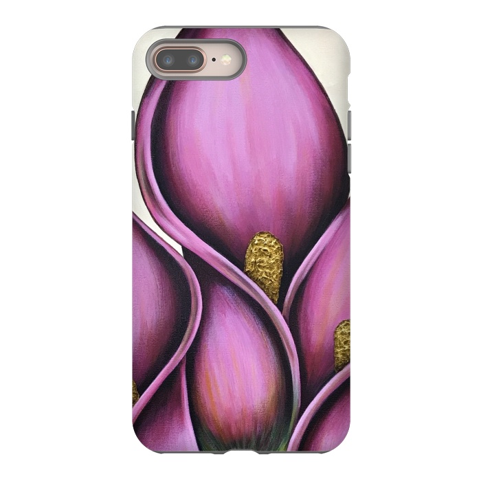 iPhone 8 plus StrongFit Pink Calla Lilies by Denise Cassidy Wood