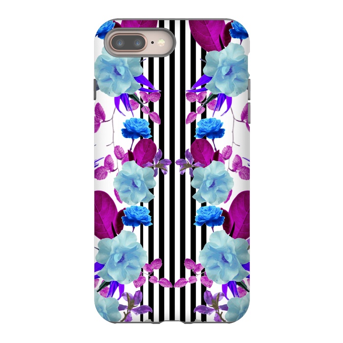 iPhone 8 plus StrongFit Spring Garden (Blue-Purple) by Zala Farah