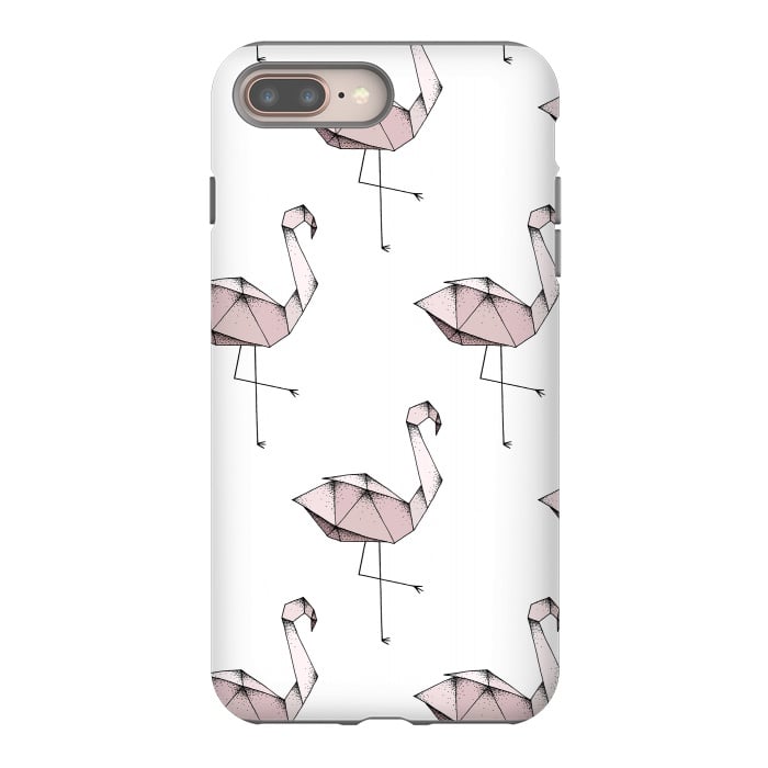 iPhone 8 plus StrongFit Flamingos by Barlena