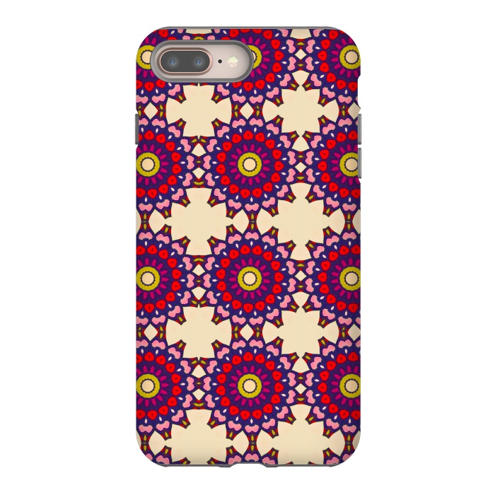 iPhone 8 plus StrongFit Earth Praise Mandala by Bettie * Blue