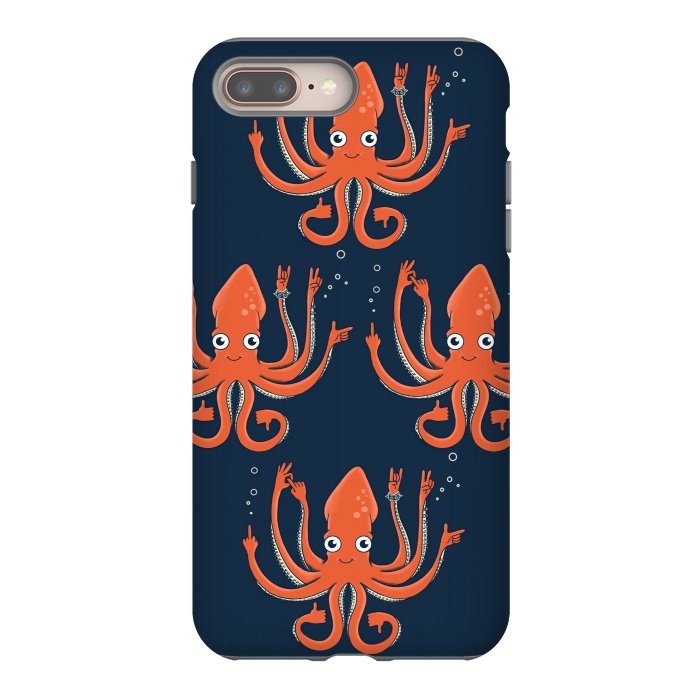 iPhone 8 plus StrongFit Signals Octopus  by Coffee Man