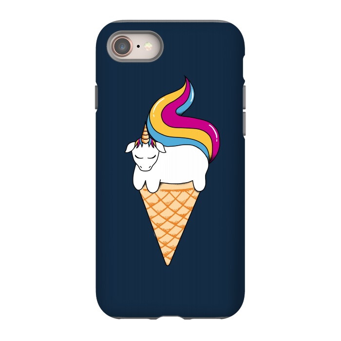 iPhone 8 StrongFit uni-cone blue by Coffee Man