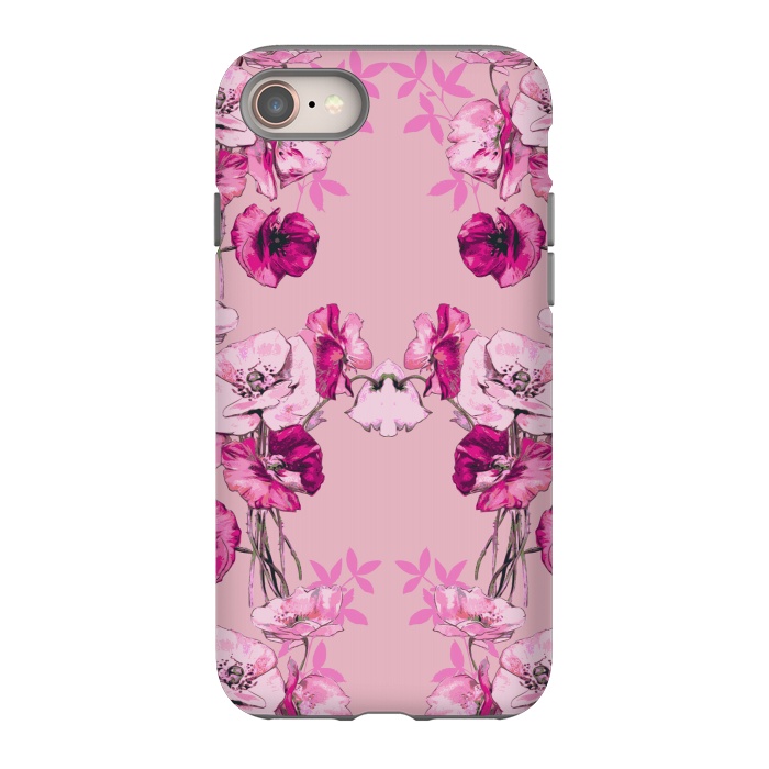 iPhone 8 StrongFit Dramatic Florals (Pink) by Zala Farah