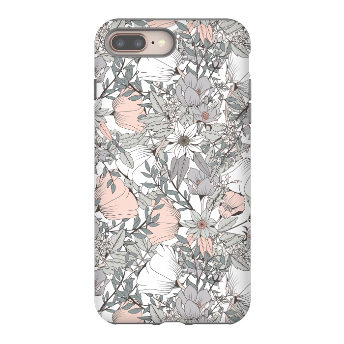 iPhone 8 plus StrongFit Botanical Pattern 016 by Jelena Obradovic