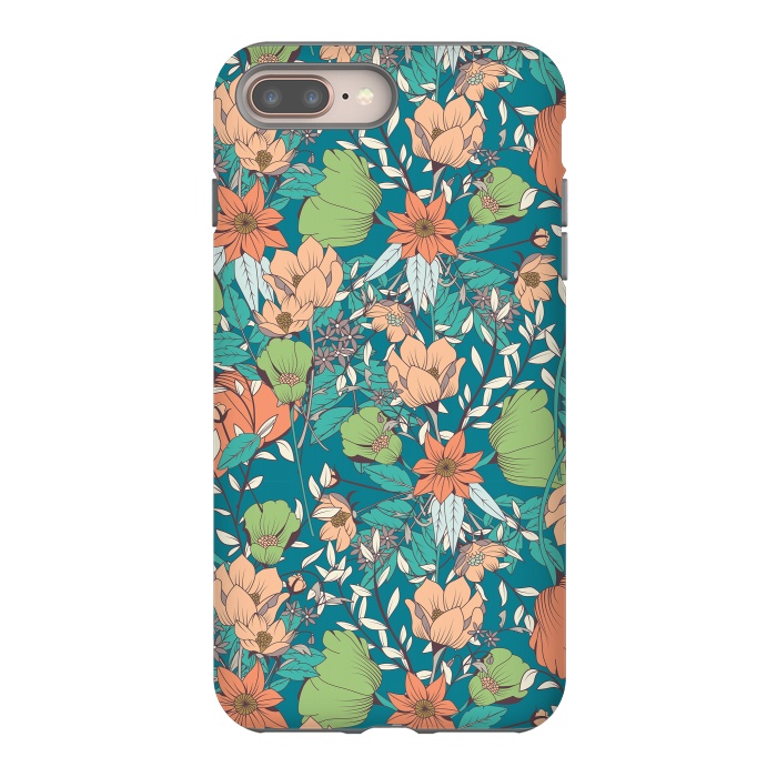 iPhone 8 plus StrongFit Botanical Pattern 012 by Jelena Obradovic