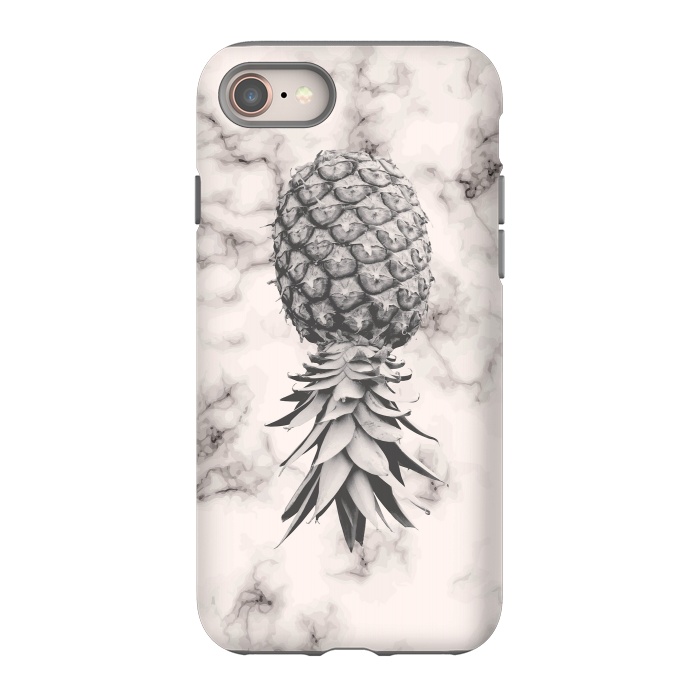 iPhone 8 StrongFit Marble Texture Seamless Pattern Pineapple 052 by Jelena Obradovic