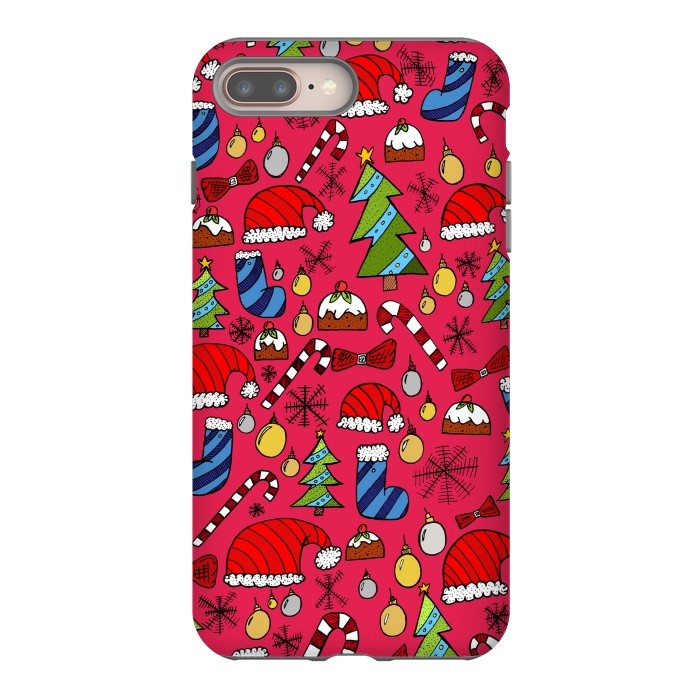 iPhone 8 plus StrongFit The Christmas Pattern by Steve Wade (Swade)