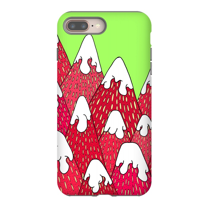 iPhone 8 plus StrongFit Strawberry Mountains by Steve Wade (Swade)