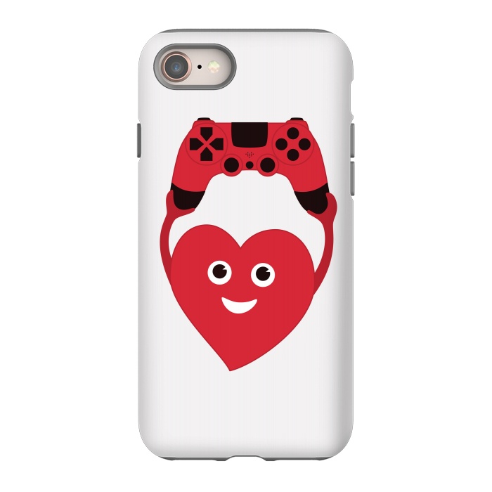iPhone 8 StrongFit Cute Geek Gamer Heart by Boriana Giormova