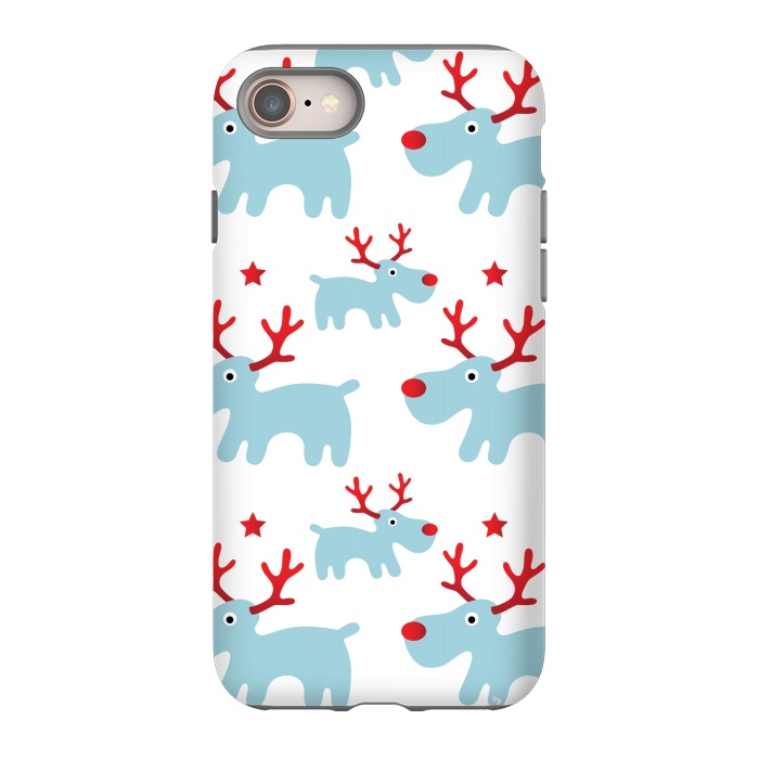 iPhone 8 StrongFit Cute Reindeers by Martina