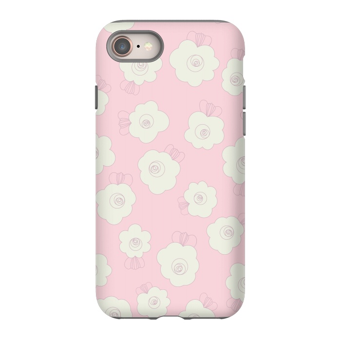iPhone 8 StrongFit Fluffy Flowers by Paula Ohreen