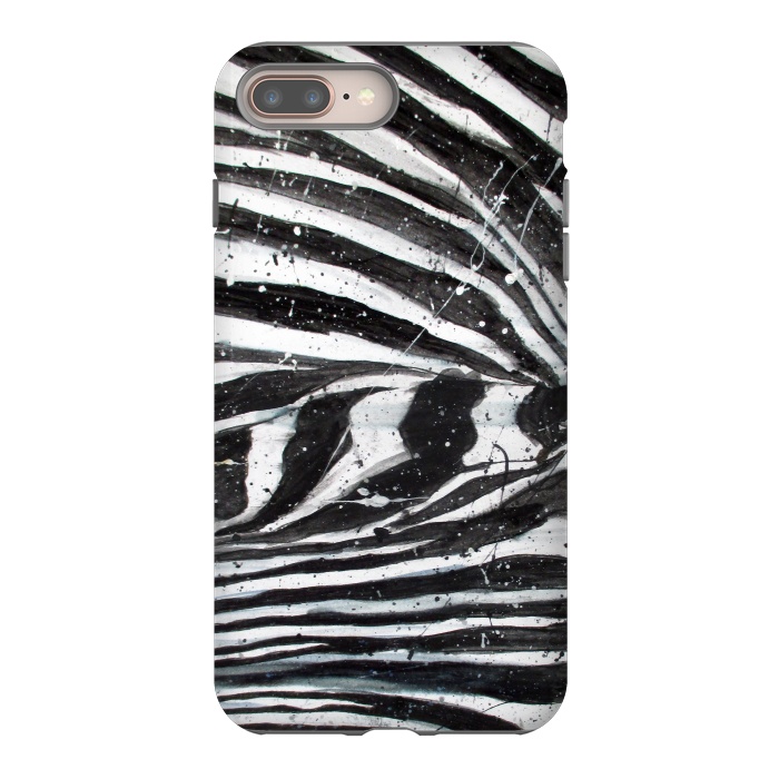 iPhone 8 plus StrongFit Zebra Stripes by ECMazur 