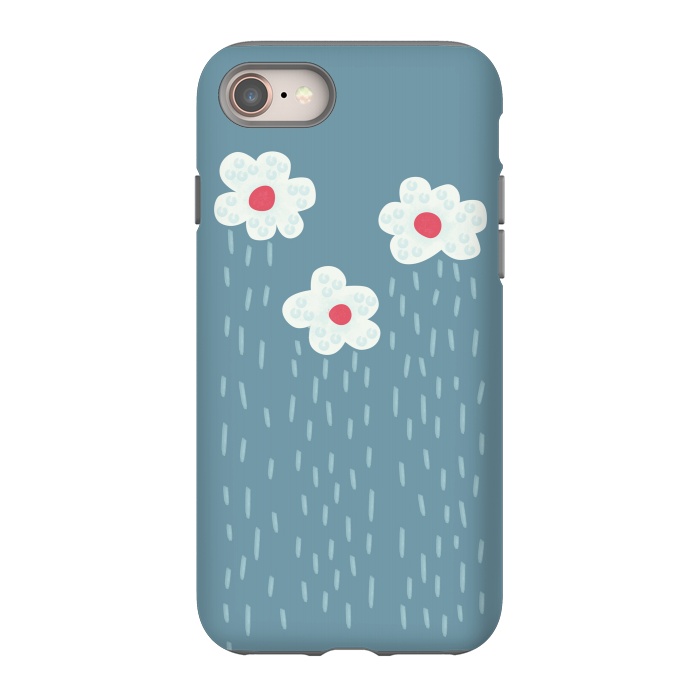 iPhone 8 StrongFit Beautiful Decorative Flowery Rain Clouds by Boriana Giormova