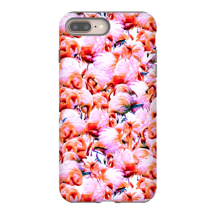 iPhone 8 plus StrongFit Dream of pink flamingos by Mmartabc