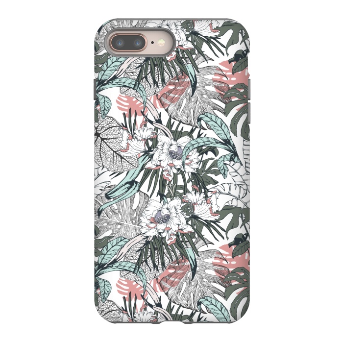 iPhone 8 plus StrongFit Tropical wild jungle paradise by Mmartabc