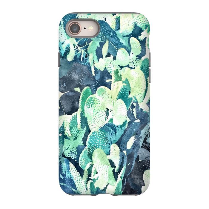 iPhone 8 StrongFit Watercolor Cactus v3 by Uma Prabhakar Gokhale