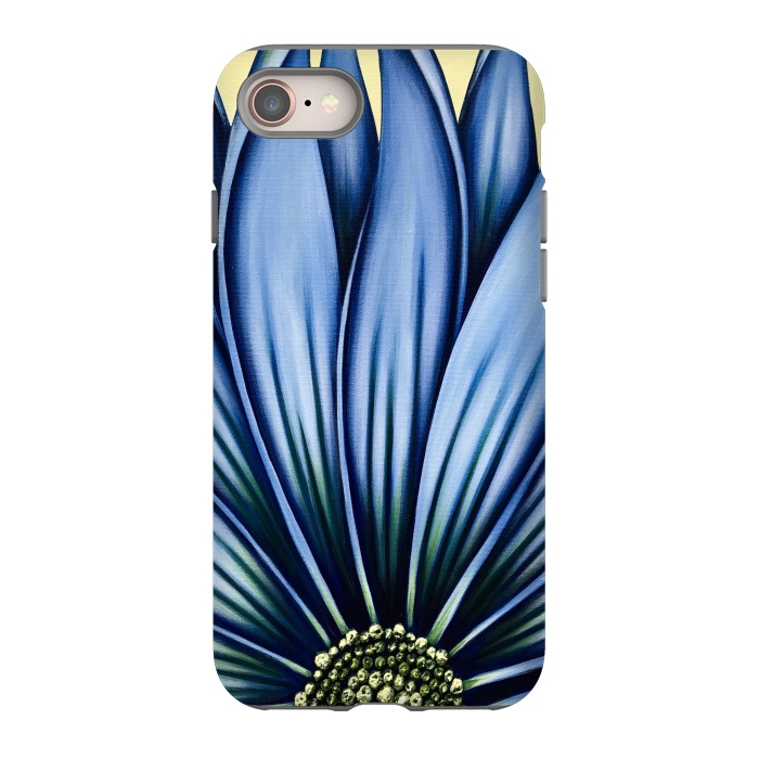 iPhone 8 StrongFit Blue Daisy by Denise Cassidy Wood