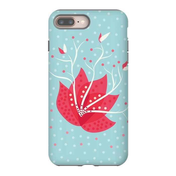 iPhone 8 plus StrongFit Exotic Pink Winter Flower by Boriana Giormova