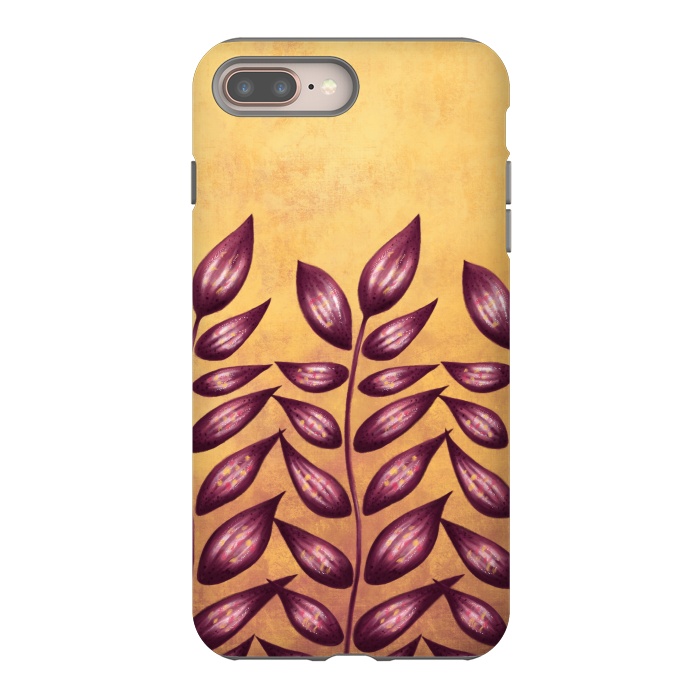 iPhone 8 plus StrongFit Abstract Plant With Purple Leaves by Boriana Giormova