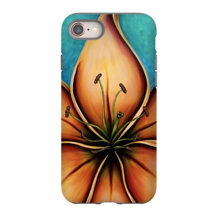 iPhone 8 StrongFit Fire Lily  by Denise Cassidy Wood