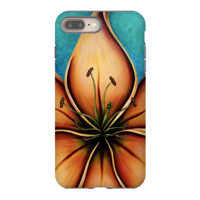 iPhone 8 plus StrongFit Fire Lily  by Denise Cassidy Wood
