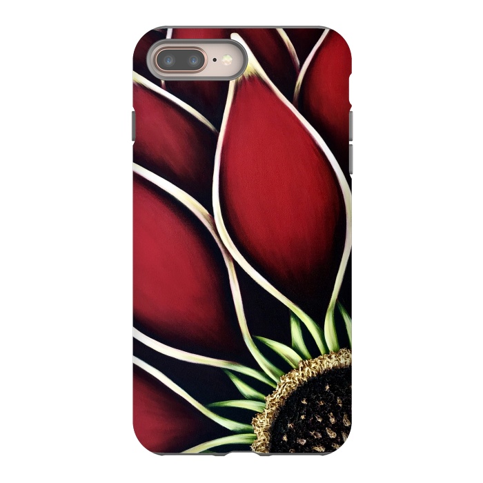 iPhone 8 plus StrongFit Red Dahlia by Denise Cassidy Wood