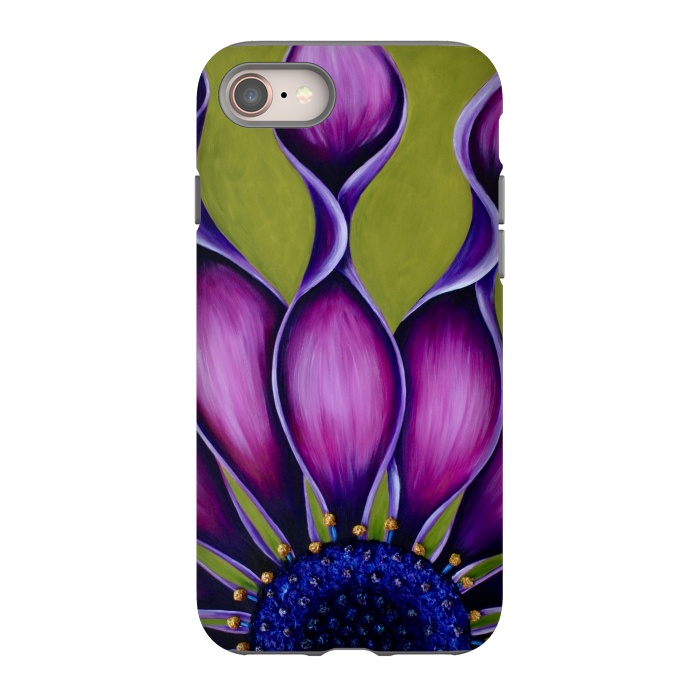 iPhone 8 StrongFit Purple African Daisy by Denise Cassidy Wood