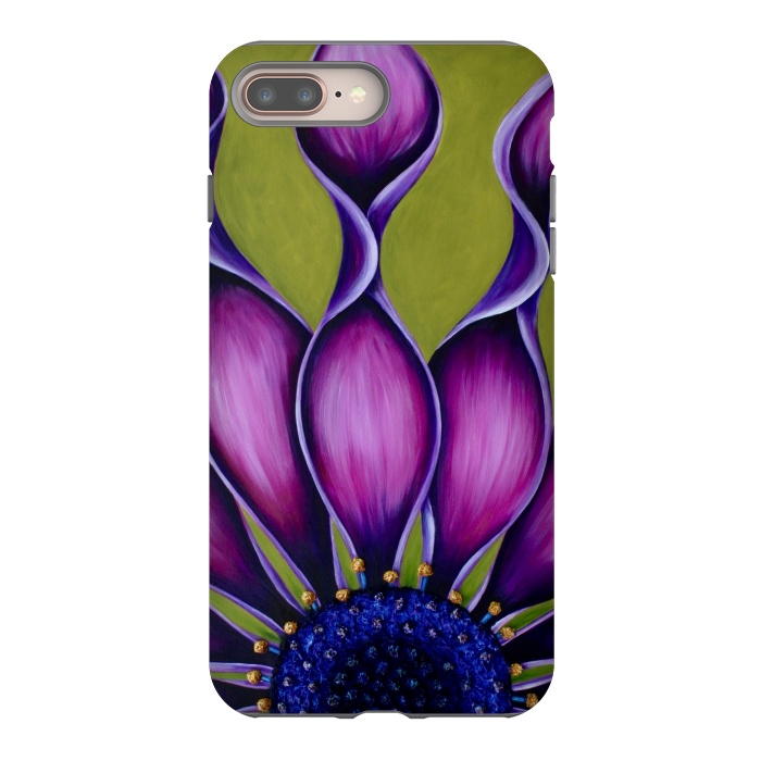 iPhone 8 plus StrongFit Purple African Daisy by Denise Cassidy Wood