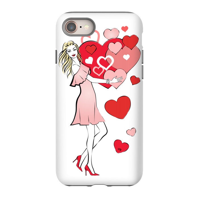 iPhone 8 StrongFit Queen of Hearts by Martina