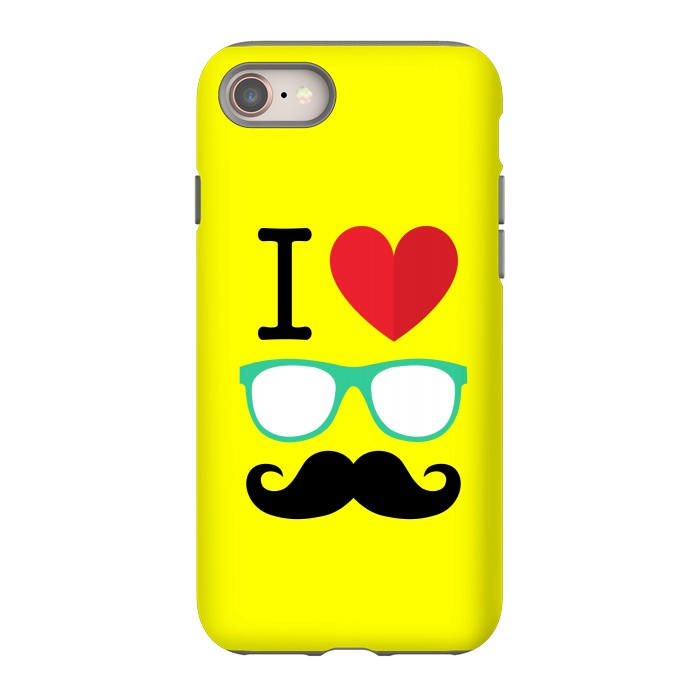 iPhone 8 StrongFit I Love Moustache by Dhruv Narelia