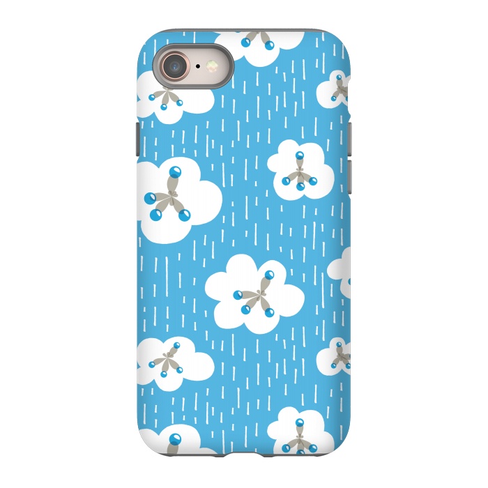 iPhone 8 StrongFit Clouds And Methane Molecules Blue Chemistry Geek by Boriana Giormova
