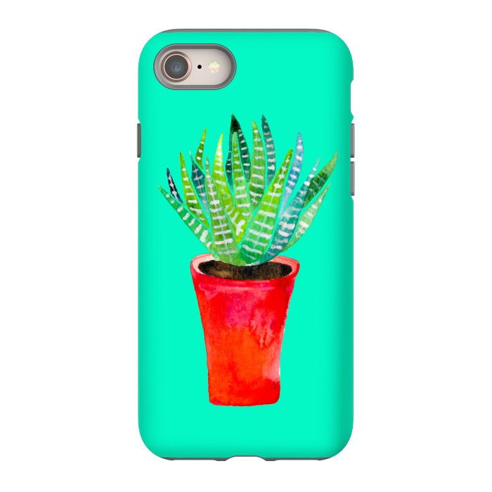 iPhone 8 StrongFit Potted Succulent  by Amaya Brydon