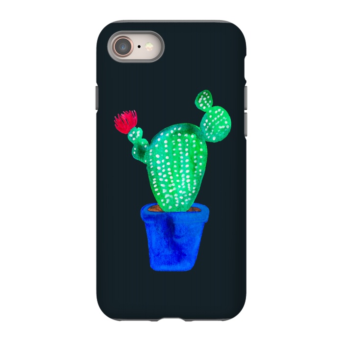 iPhone 8 StrongFit Red Flower Cactus by Amaya Brydon