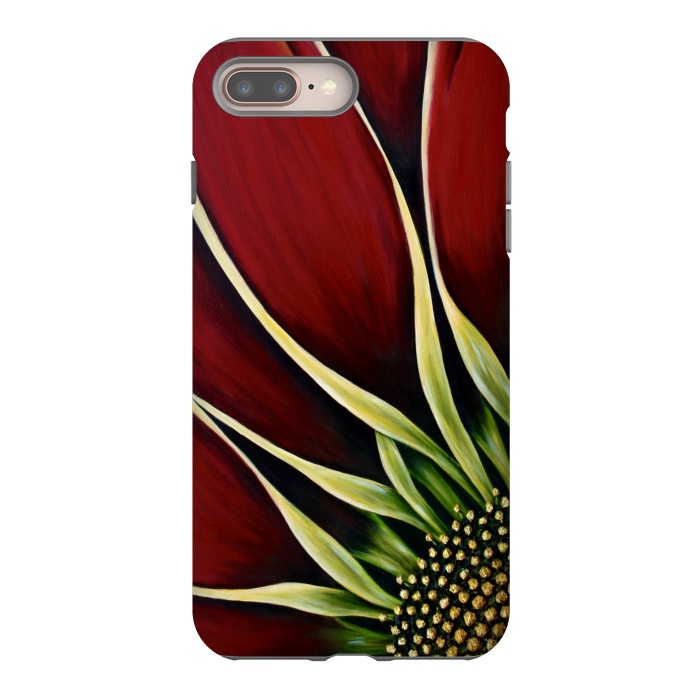 iPhone 8 plus StrongFit Red Gazania II by Denise Cassidy Wood