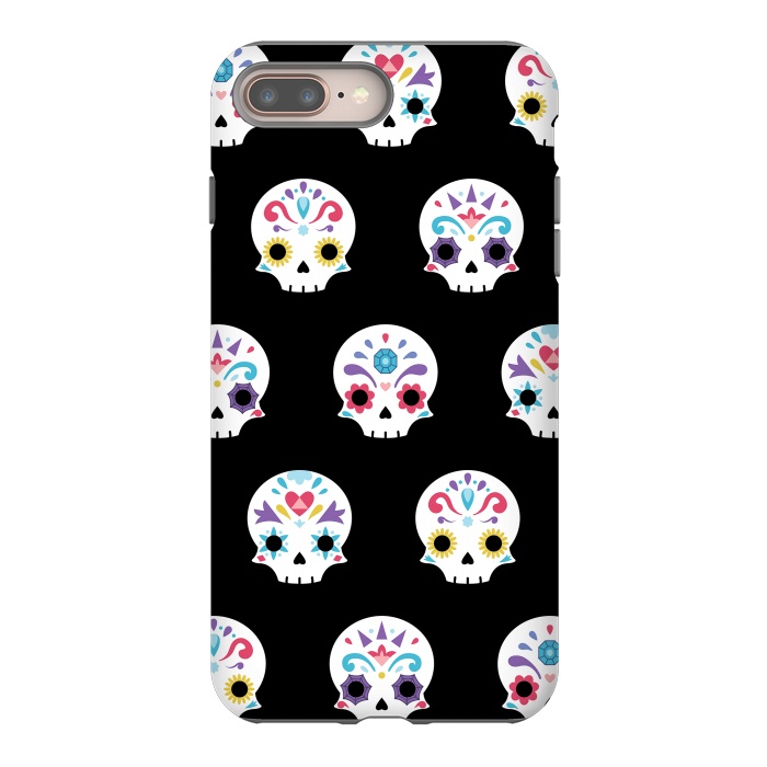 iPhone 8 plus StrongFit Cute sugar skull  by Laura Nagel