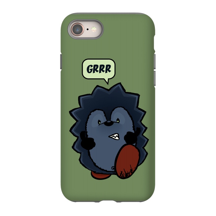 iPhone 8 StrongFit Angry Hedgehog by Mangulica